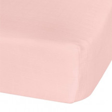 Perlimpinpin - Drap Contour Lit de Bébé en mousseline - Rose