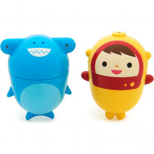 Munchkin - Jouets de bain Non-moisissants - Bleu & Jaune