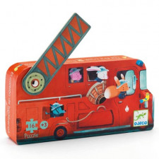 Djeco - Silhouette casse tête 16 pièces - Le camion de pompiers