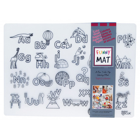 Funny Mat - Tapis à colorier de table réutilisable - Choix assorties 