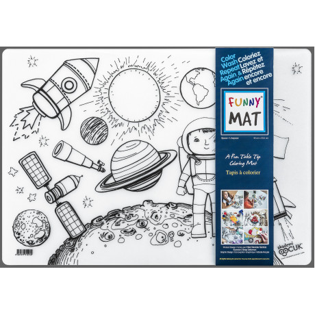 Funny Mat - Tapis à colorier de table réutilisable - Choix assorties 
