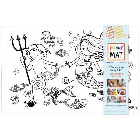 Funny Mat - Tapis Reutilisable à colorier (blanc) - Choix Assorties