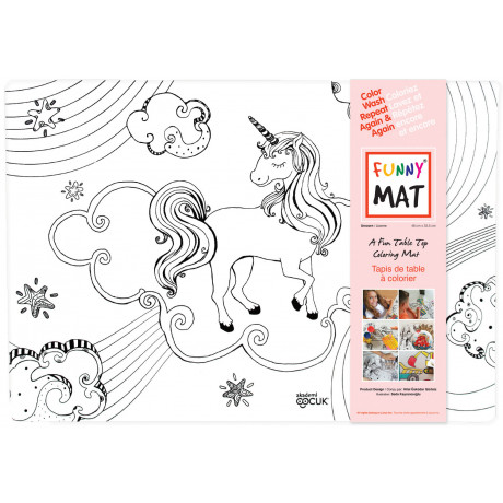 Funny Mat - Tapis Reutilisable à colorier (blanc) - Choix Assorties