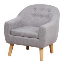 Julianni Kids - Fauteuil pour enfant en tissu gris