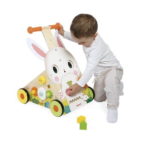 Janod - Chariot Multi-Activités Lapin en bois