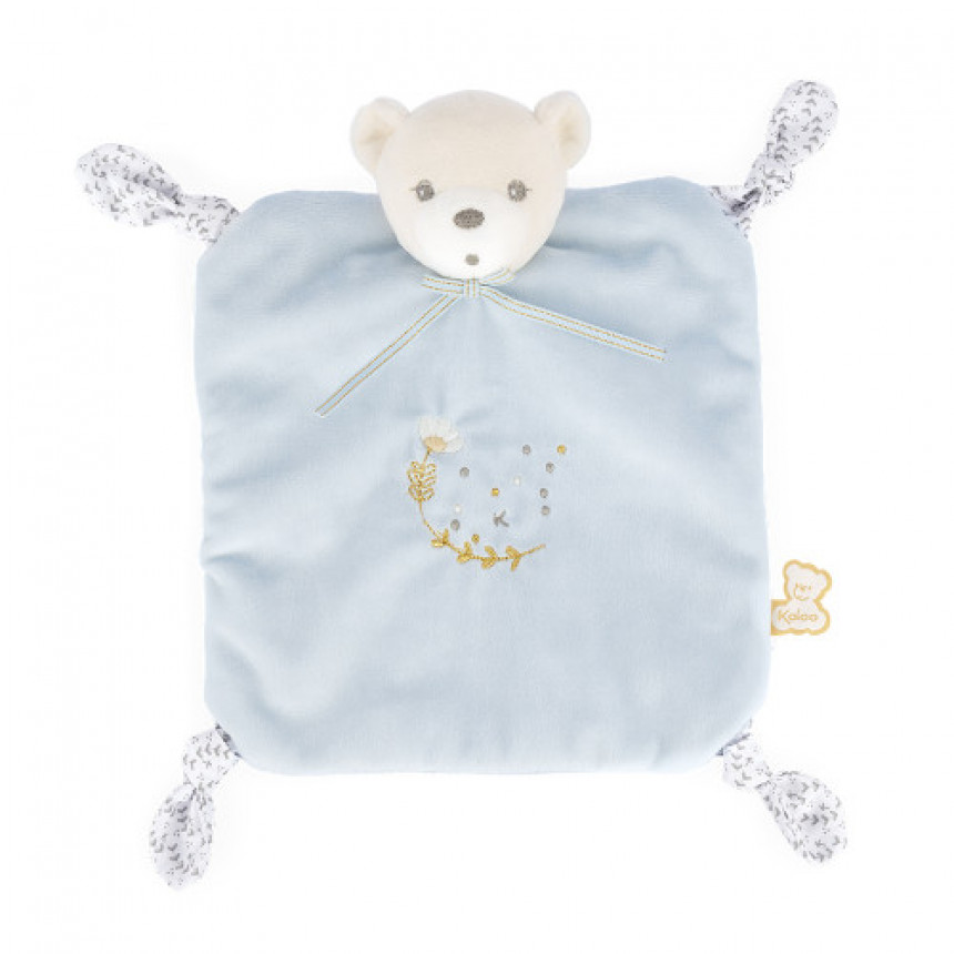 Kaloo - Perle - Doudou Ourson 4 Noeuds Bleu